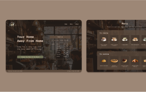 Thumbnail of a cafe website